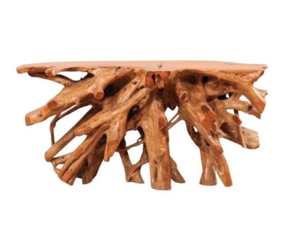 Teak Root Console Table