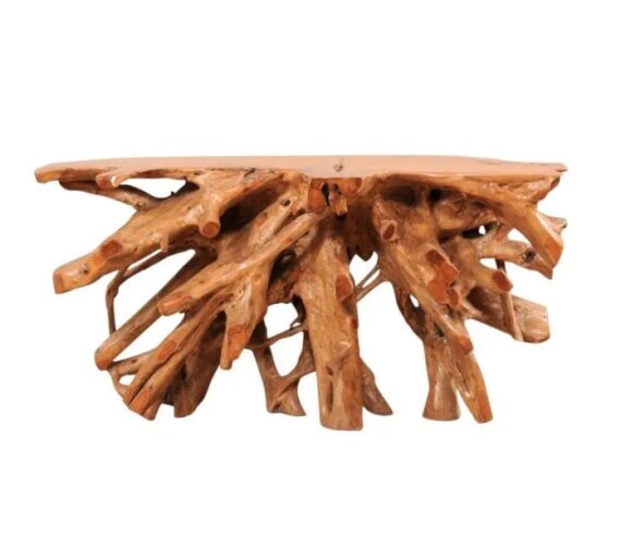 Teak Root Console Table