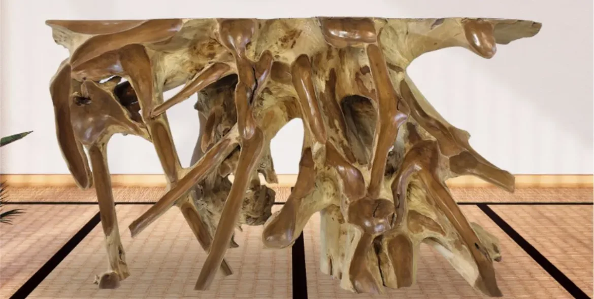 Teak Root Console Tables for Interior Spaces