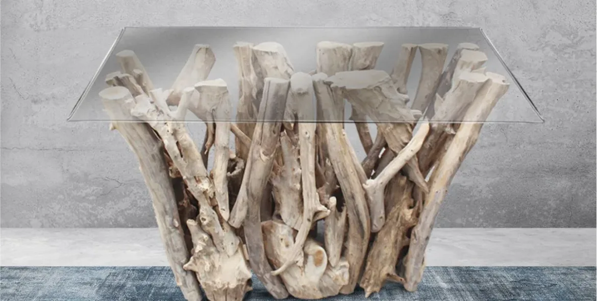 Elevate Your Space with Exquisite Teak Root Console Table Furniture