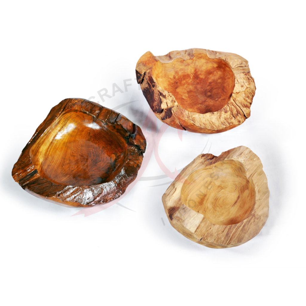 The Artistry of Teak Root Wooden Bowls