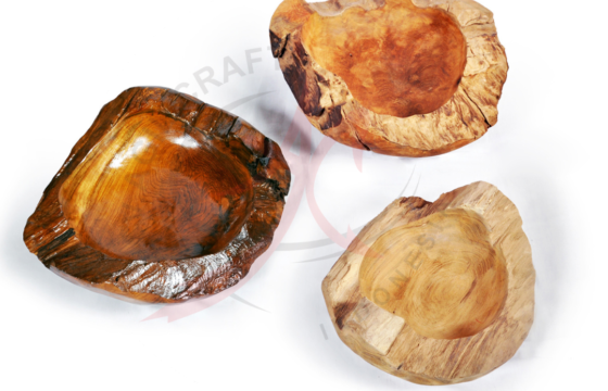 The Artistry of Teak Root Wooden Bowls