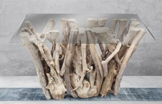 Elevate Your Space with Exquisite Teak Root Console Table Furniture
