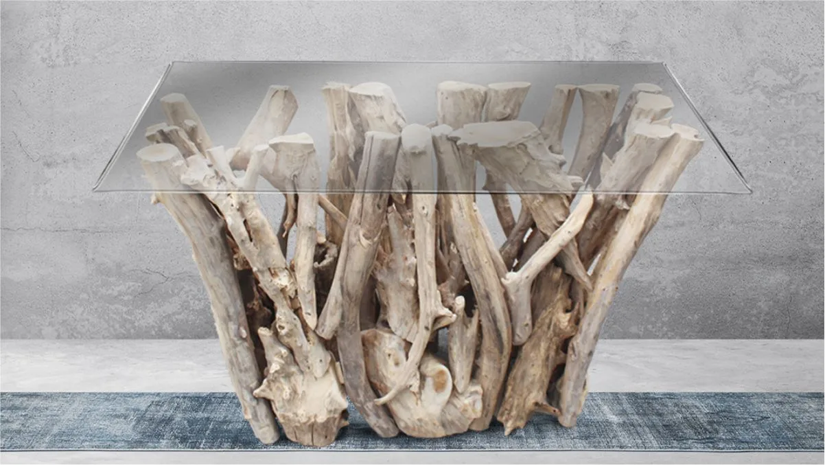 Elevate Your Space with Exquisite Teak Root Console Table Furniture