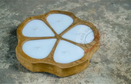 Candle Teak Flower