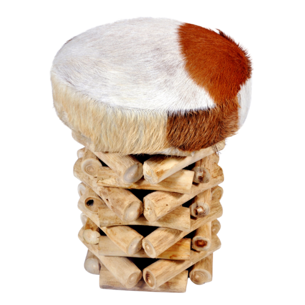 Stool Branch Goat Skin