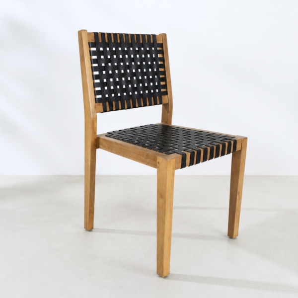 Yoga Stacking Dining Chair | Leather Black